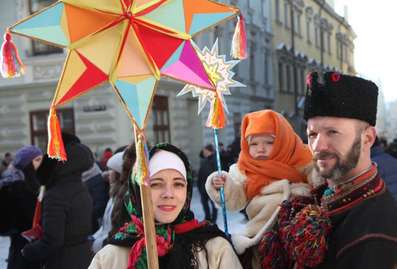 Christmas Star March in Lviv